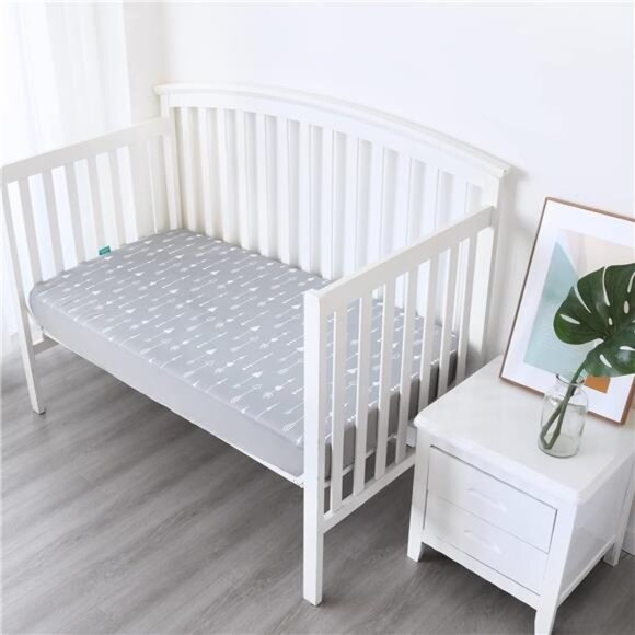 Crib Sheets for Boys and Girls Fitted 4 Pack - Breathable, Soft Microfiber Baby - Picture 4 of 8